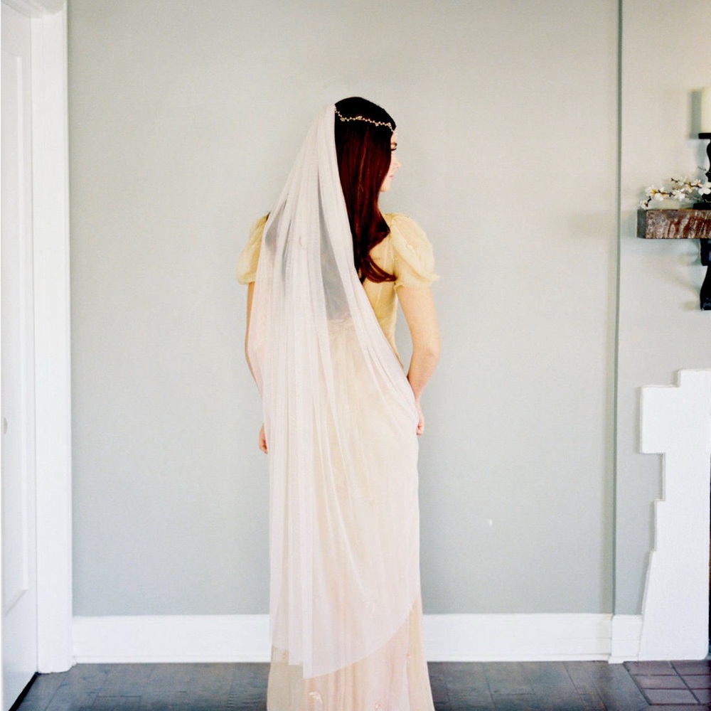 Custom OOAK 65” Sparkle English Tulle Bridal Veil